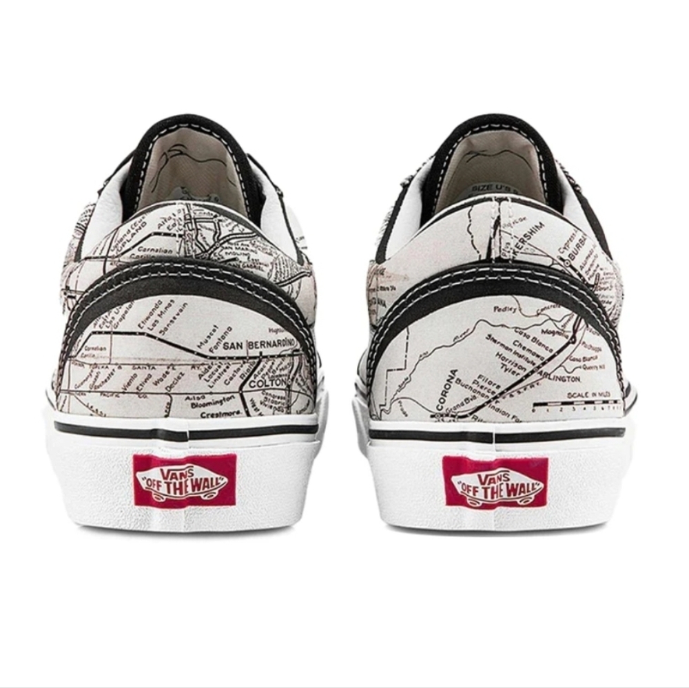Vans Old Skool Los Angeles Maps Women 7.5 Black White MOCA FRANCES STARK 112025 - Picture 5 of 6